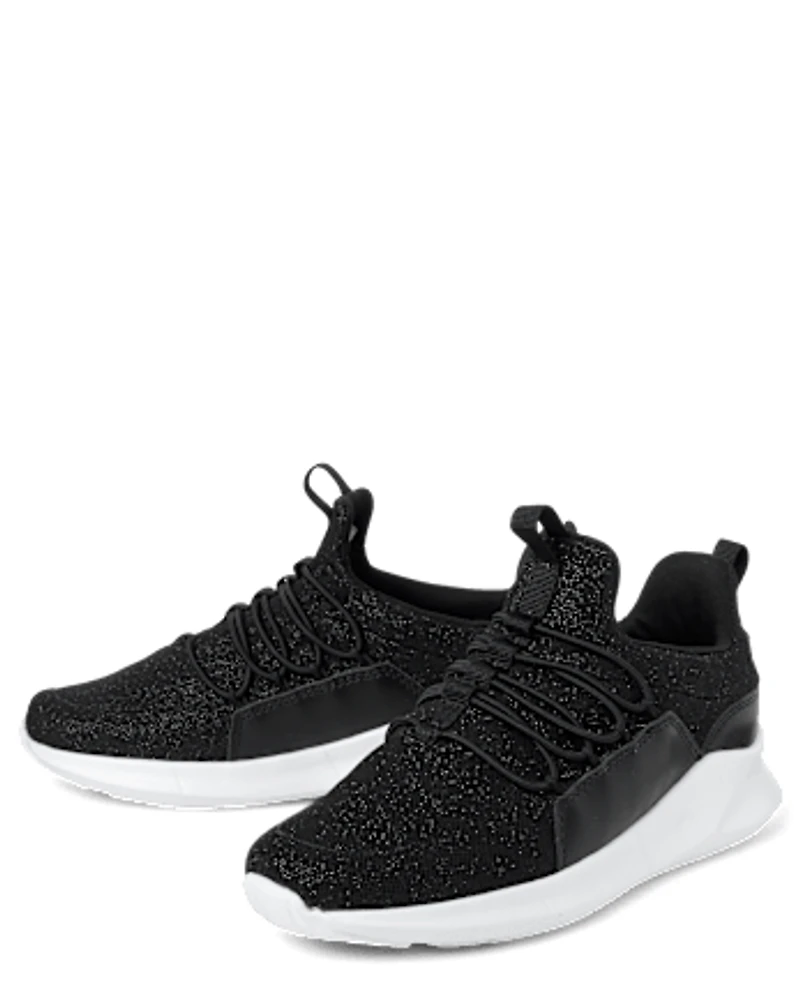 Girls Glitter Running Sneakers
