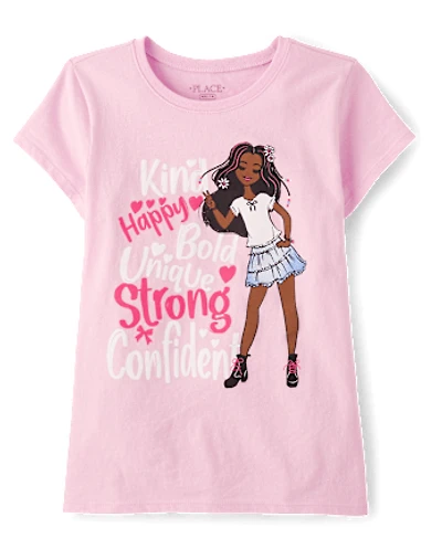 Girls Positive Words Graphic Tee