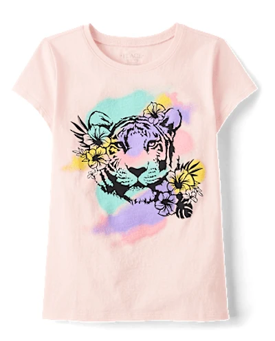 Girls Tiger Graphic Tee