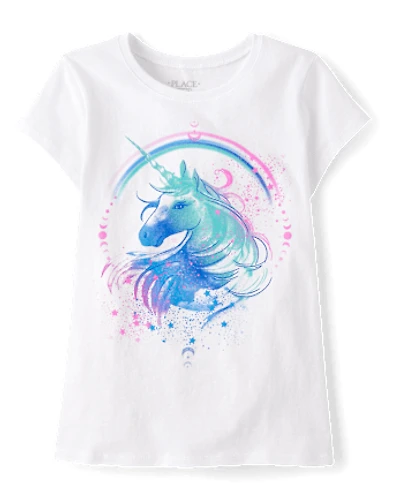 Girls Unicorn Graphic Tee