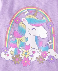 Baby And Toddler Girls Unicorn Graphic Tee