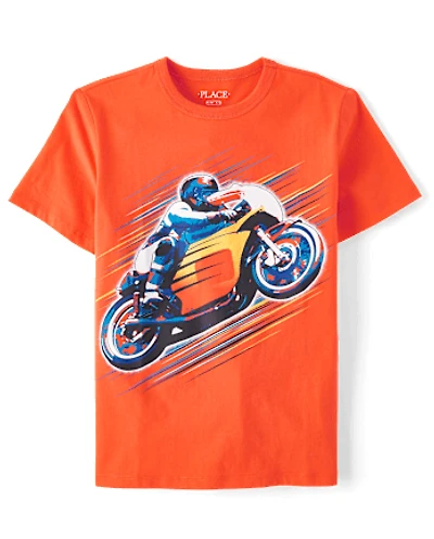 Boys Biker Graphic Tee
