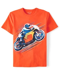 Boys Biker Graphic Tee