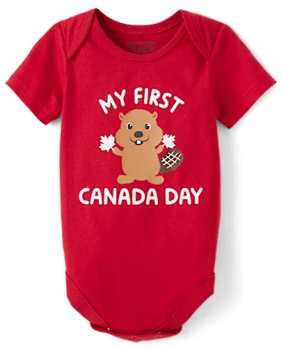 Baby First Canada Day Graphic Bodysuit