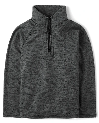 Boys Cozy Active Marl Quarter Zip Pullover