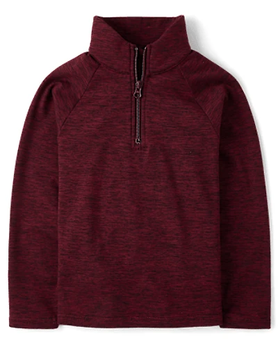 Boys Cozy Active Marl Quarter Zip Pullover