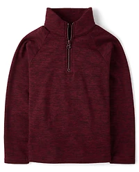 Boys Cozy Active Marl Quarter Zip Pullover