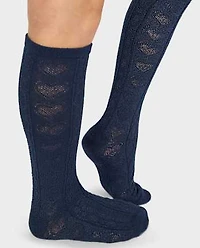 Girls Heart Pointelle Knee Socks 2-Pack
