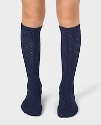 Girls Heart Pointelle Knee Socks 2-Pack
