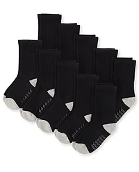 Lot de 10 paires chaussettes mi-mollet rembourrées pour garçon