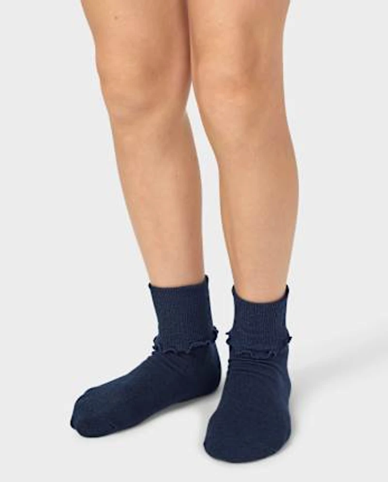 Girls Ruffle Turn Cuff Socks 6-Pack