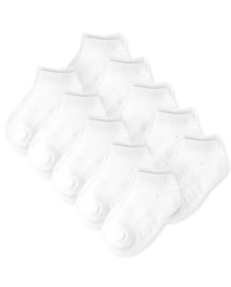 Kids Cushioned Ankle Socks 10-Pack
