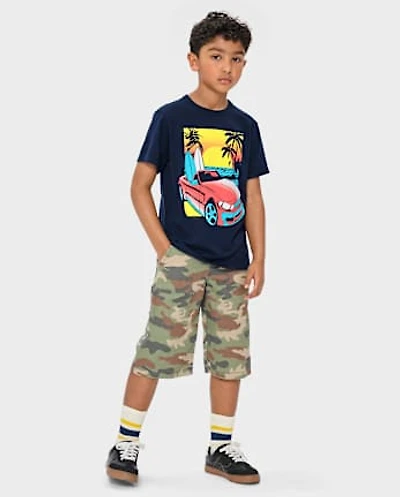 Kids Camo Baggy Utility Jorts