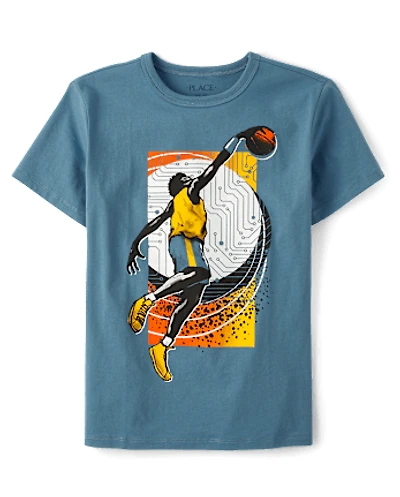 Boys Basketball Player Graphic Tee