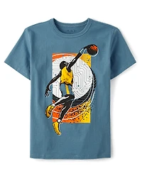 Boys Basketball Player Graphic Tee