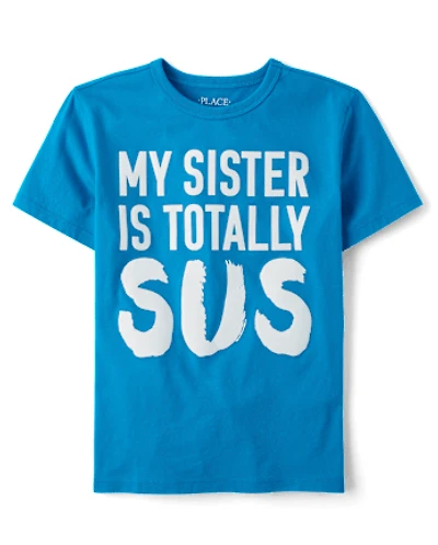 Boys Sister Is Sus Graphic Tee