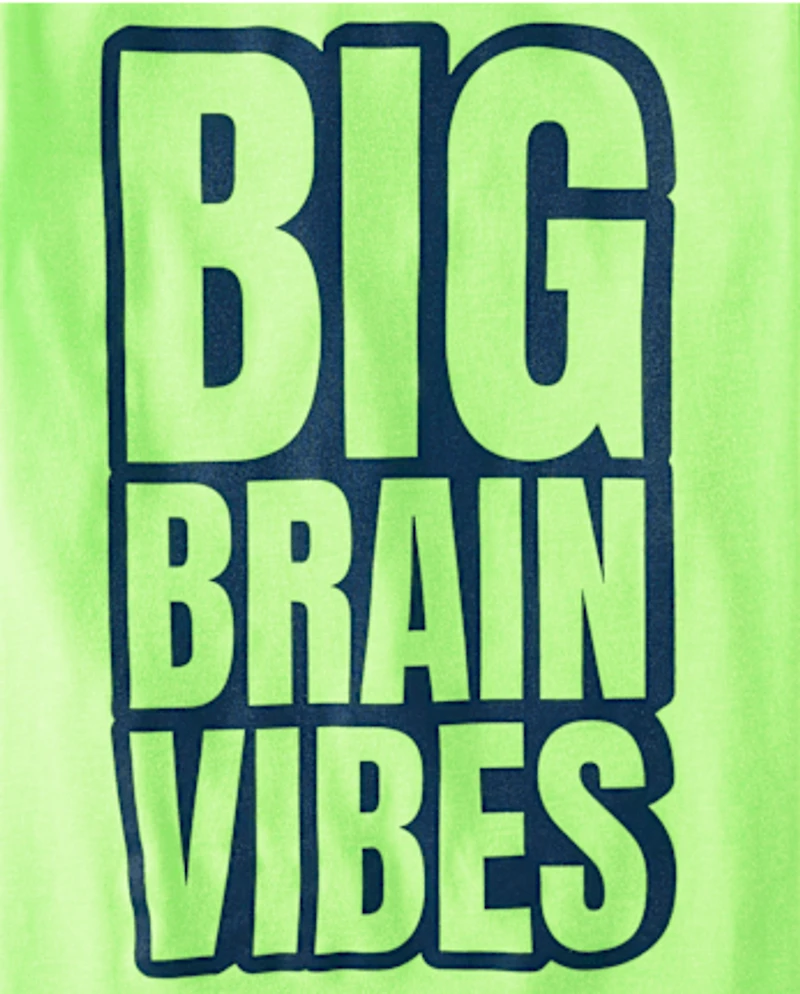 Boys Big Brain Vibes Graphic Tee