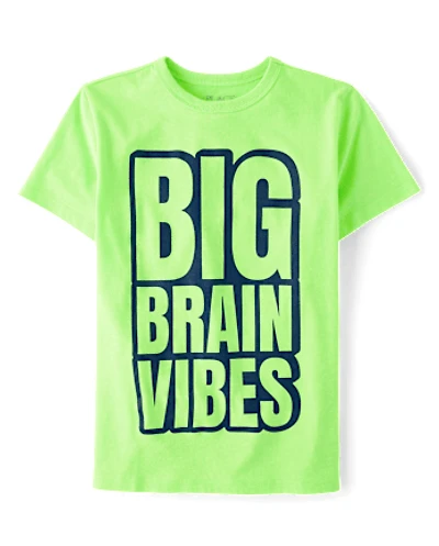 Boys Big Brain Vibes Graphic Tee
