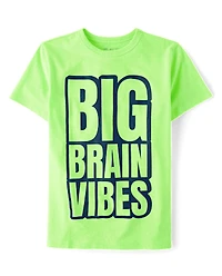 Boys Big Brain Vibes Graphic Tee