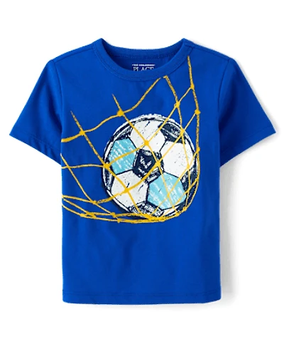 Baby And Toddler Boys Soccer Ball Graphic Tee