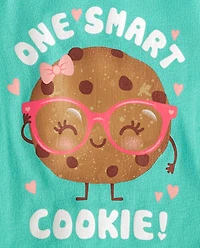 Baby And Toddler Girls One Smart Cookie Graphic Tee