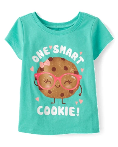 Baby And Toddler Girls One Smart Cookie Graphic Tee