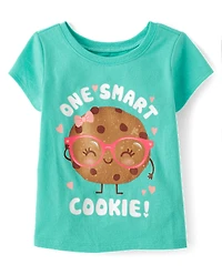Baby And Toddler Girls One Smart Cookie Graphic Tee