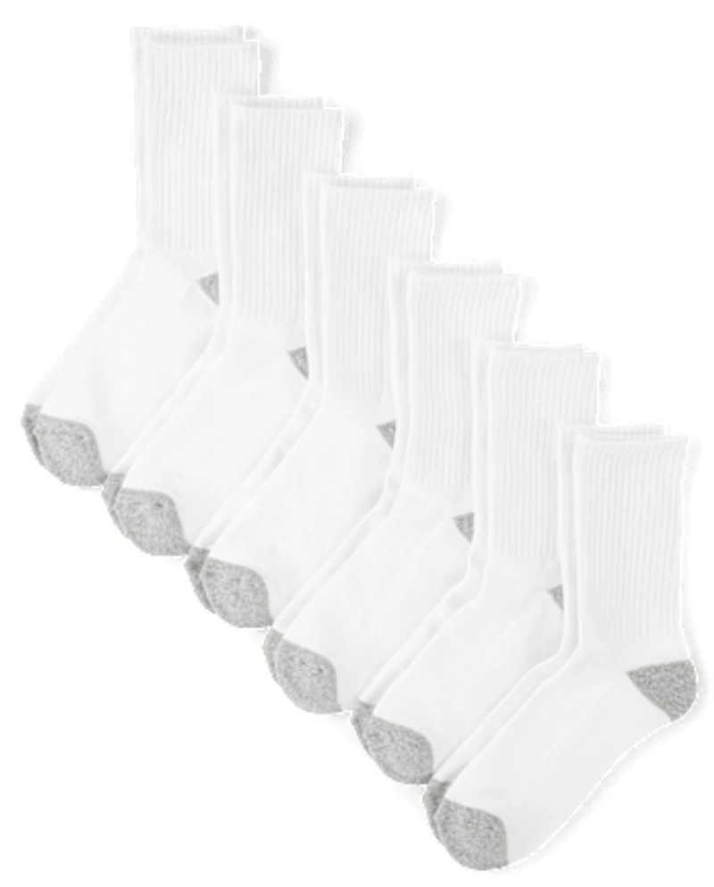 Boys Cushioned Crew Socks 6-Pack