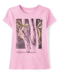 Girls Ballet Shoes Graphic Tee
