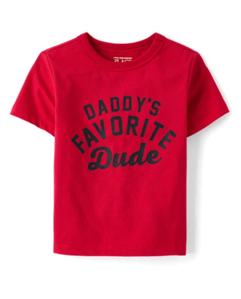 Baby And Toddler Boys Daddy's Favorite Dude Graphic Tee