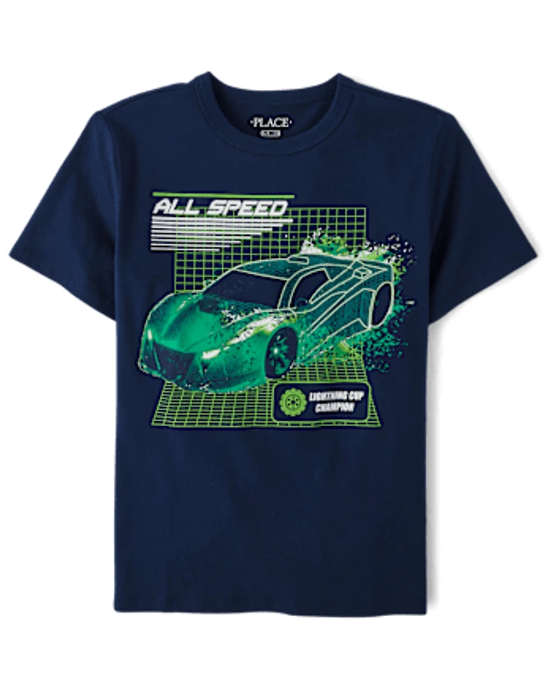 Boys All Speed Car Graphic Tee