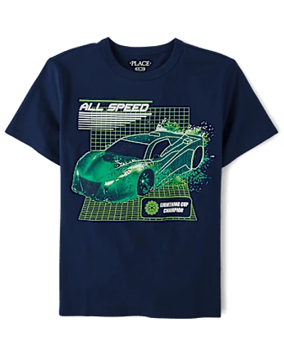 Boys All Speed Car Graphic Tee