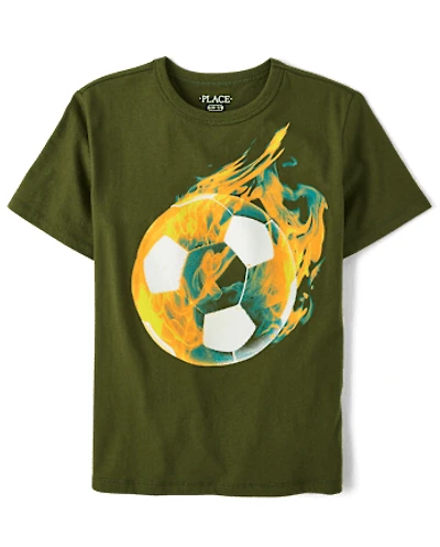 Boys Soccer Ball Graphic Tee