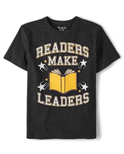Boys Readers Make Leaders Graphic Tee