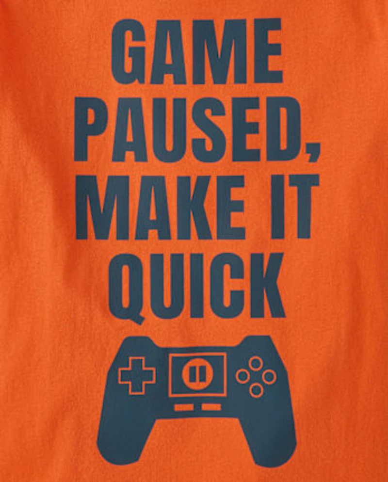 Boys Game Paused Graphic Tee