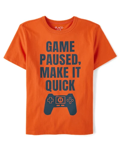 Boys Game Paused Graphic Tee
