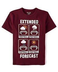 Boys Football Forecast Graphic Tee