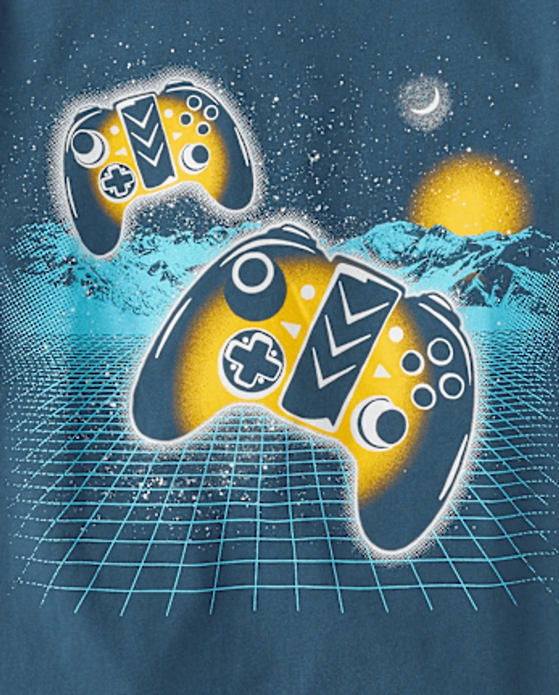 T-shirt graphique Gamer Horizon pour garçon