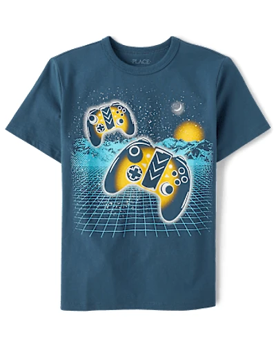 Boys Gamer Horizon Graphic Tee