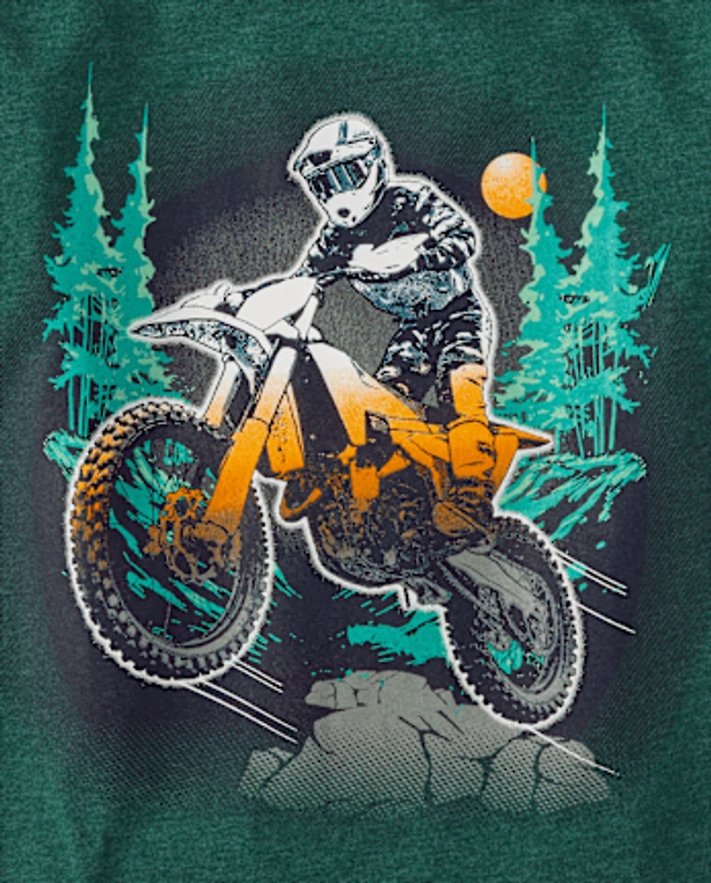 Boys Motocross Biker Graphic Tee