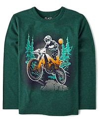 Boys Motocross Biker Graphic Tee