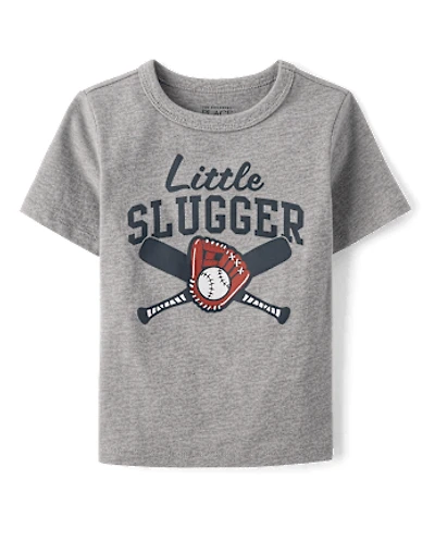Baby And Toddler Boys Little Slugger Graphic Tee