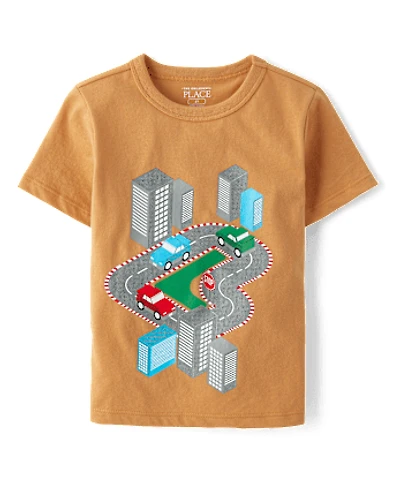Baby And Toddler Boys Car City Graphic Tee