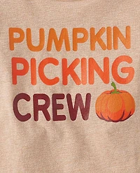 Toddler Matching Family Pumpkin Picking Crew Graphic Tee