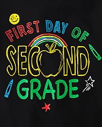 Boys First Day Second Grade Graphic Tee