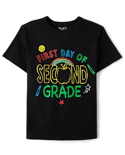 Boys First Day Second Grade Graphic Tee