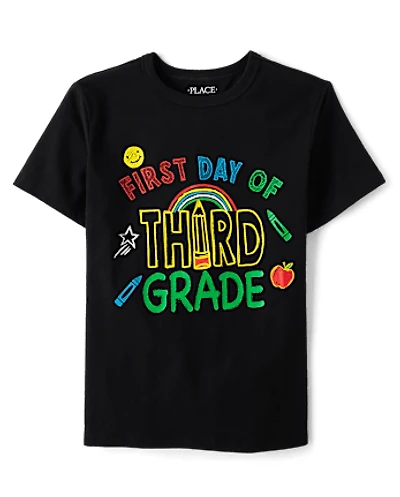 Boys First Day Third Grade Graphic Tee