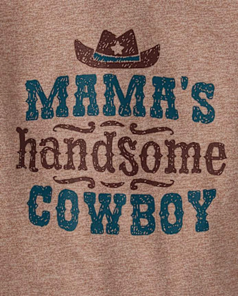 Toddler Boys Mama's Handsome Cowboy Graphic Tee