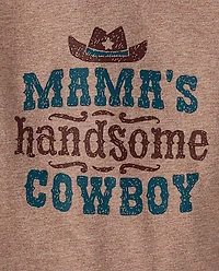 Toddler Boys Mama's Handsome Cowboy Graphic Tee