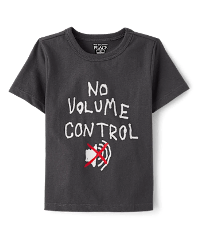 Toddler Boys Volume Control Graphic Tee